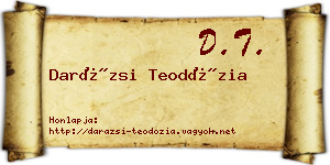 Darázsi Teodózia névjegykártya